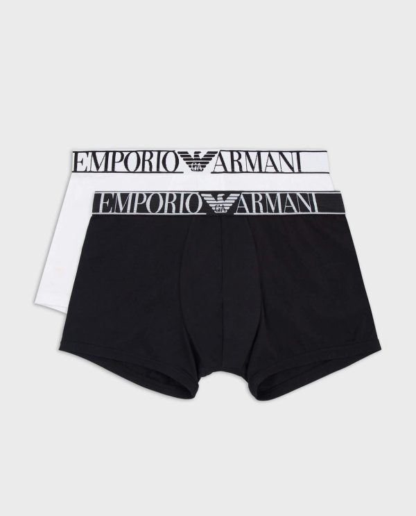 EMPORIO ARMANI BOXER ΑΣΠΡΟ-ΜΑΥΡΟ 2PACK