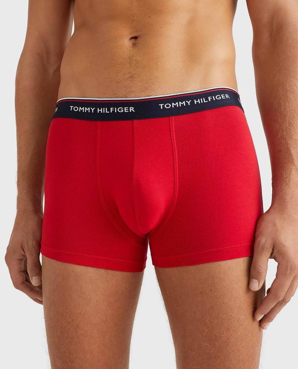 TOMMY HILFIGER BOXER 3PACK ΜΠΛΕ/ΠΡΑΣΙΝΟ/ΚΟΚΚΙΝΟ