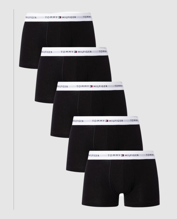 TOMMY HILFIGER BOXER 5PACK ΛΕΥΚΟ ΛΑΣΤΙΧΟ