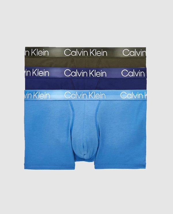 CK BOXER 3PACK ΗΛΕΚ.-ΧΑΚΙ-ΣΙΕΛ