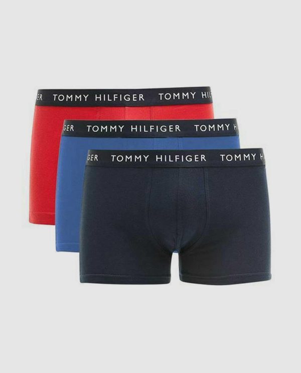 TOMMY HILFIGER BOXER MΠΛΕ-ΣΙΕΛ-ΚΟΚΚΙΝΟ