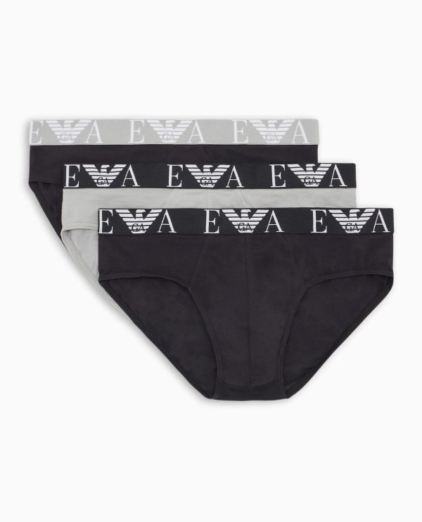 ARMANI SLIP 3PACK ΜΑΥΡΟ-ΓΚΡΙ