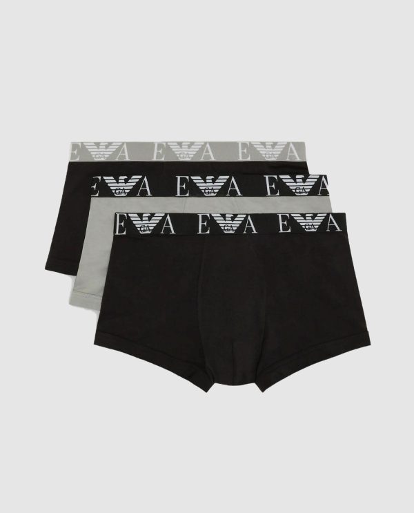 ARMANI BOXER 3PACK ΜΑΥΡΟ-ΓΚΡΙ