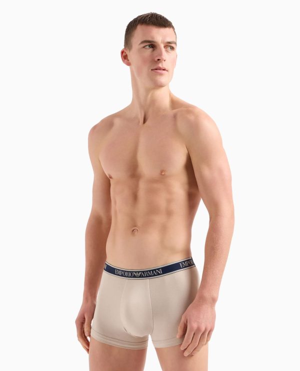 ARMANI BOXER 3PACK ΜΠΕΖ-ΜΠΛΕ-ΚΟΚΚΙΝΟ