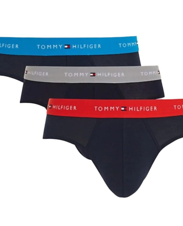 TOMMY HILFIGER SLIP 3PACK ΚΟΚΚΙΝΟ-ΓΚΡΙ-ΗΛΕΚ