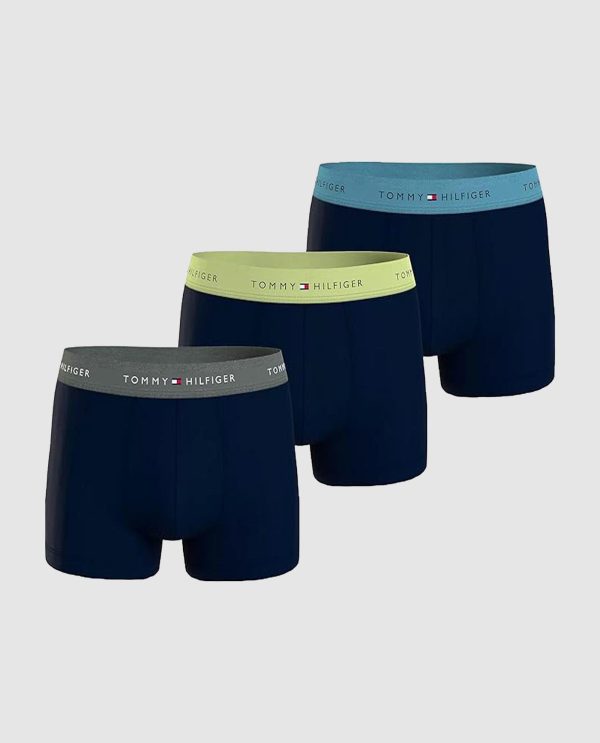 TOMMY HILFIGER BOXER 3PACK ΛΑΔΙ-ΛΑΙΜ-ΓΑΛΑΖΙΟ