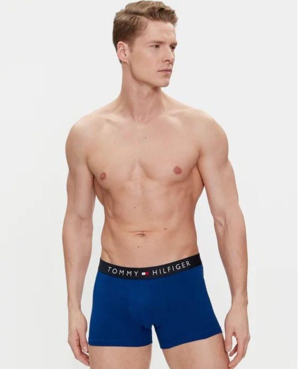 TOMMY HILFIGER BOXER 3PACK COTTON LOGO ΗΛΕΚ/ΜΠΛΕ/ΠΡΑΣΙΝΟ