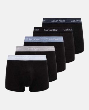 CK BOXER 5PACK ΡΑΦ-ΣΙΕΛ-ΓΚΡΙ-ΜΑΥΡΟ ΛΑΣΤΙΧΟ