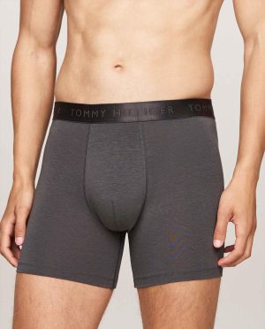 TOMMY HILFIGER BOXER 3PACK ΜΠΛΕ-ΑΝΘΡΑΚΙ