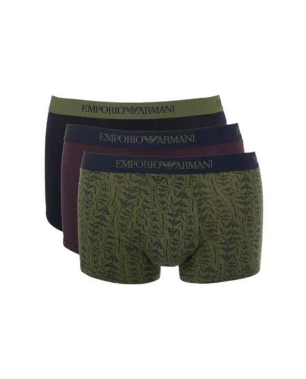 ARMANI BOXER 3PACK ΛΑΔΙ-ΜΠΟΡΝΤΩ-ΜΠΛΕ ΜΕ ΣΗΜΑΤΑΚΙ