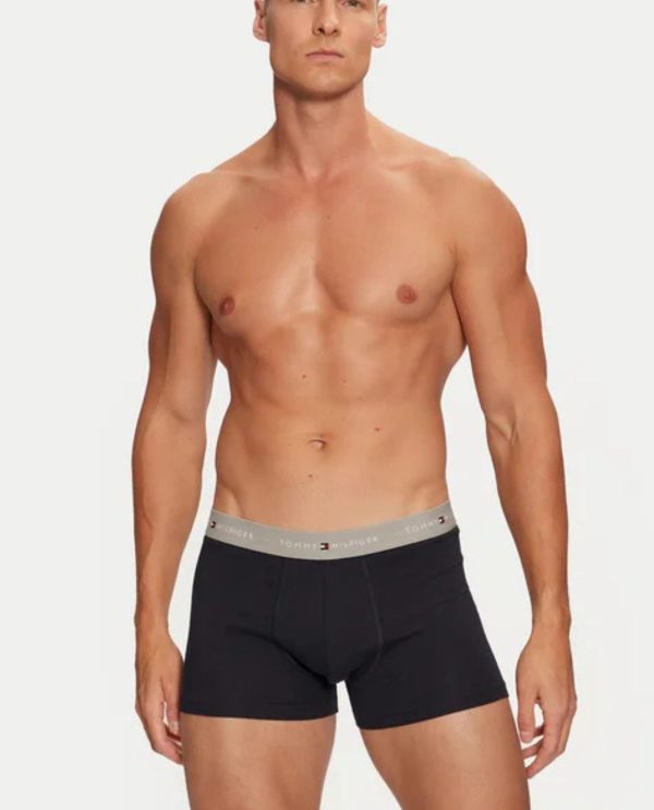 TOMMY HILFIGER BOXER 5PACK ΛΕΥΚΟ-ΓΚΡΙ-ΜΠΛΕ ΛΑΣΤΙΧΟ