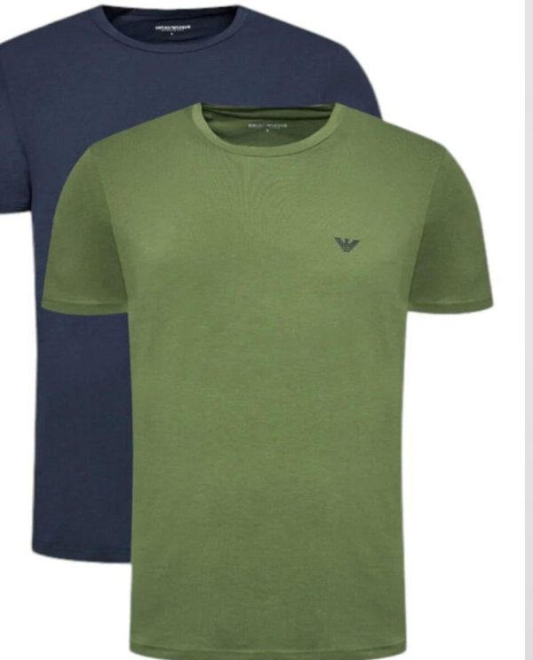 ARMANI T-SHIRT 2PACK ΜΕ ΛΑΙΜΟΚΟΨΗ