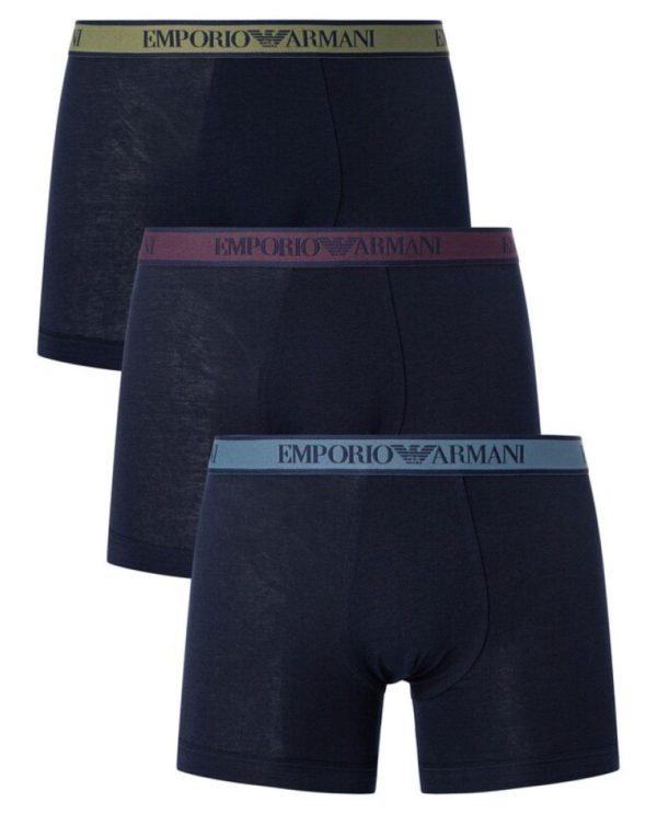 ARMANI BOXER 3PACK ΜΑΚΡΥ ΠΟΔΙ ΛΑΔΙ-ΜΠΟΡΝΤΟ-ΡΑΦ