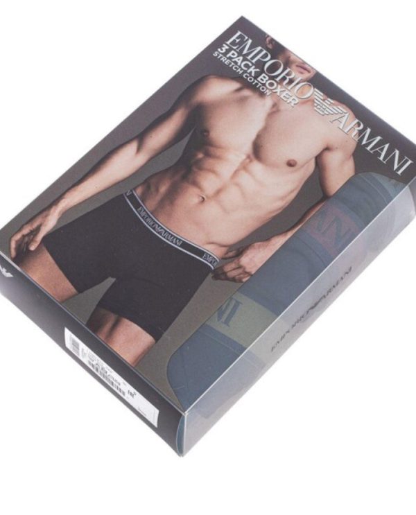 ARMANI BOXER 3PACK ΜΑΚΡΥ ΠΟΔΙ ΛΑΔΙ-ΜΠΟΡΝΤΟ-ΡΑΦ