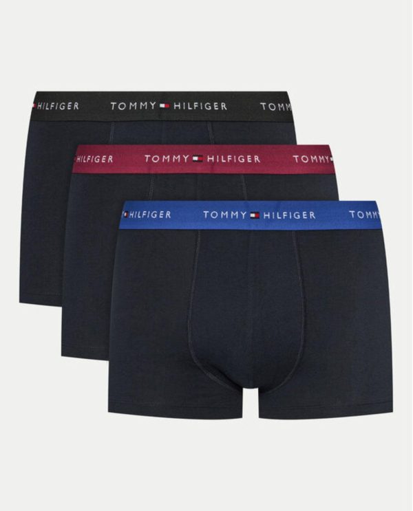 TOMMY HILFIGER BOXER 3PACK COTTON ΧΡΩΜΑ ΣΤΟ ΛΑΣΤΙΧΟ