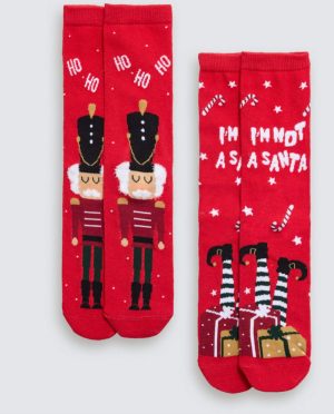 YS. MORA ΑΝΤΡΙΚΕΣ ΚΑΛΤΣΕΣ 2PACK CHRISTMAS BOX