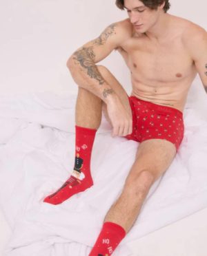 YS.MORA ΑΝΤΡΙΚΟ BOXER & SOCKS CHRISTMAS