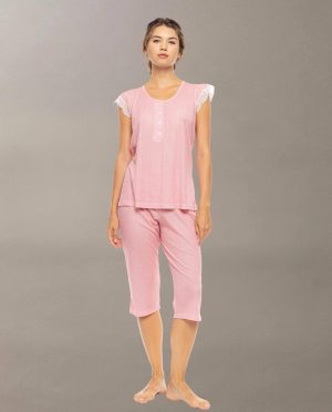 PINK LABEL ΚΑΠΡΙ ΠΥΤΖΑΜΑ ΓΕΩΜΕΤΡΙΚΑ ΣΧΕΔΙΑ
